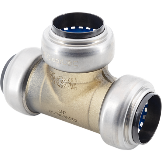 Legend Valves 457-188 1" ClearLOC Removable Push-Fit Tee