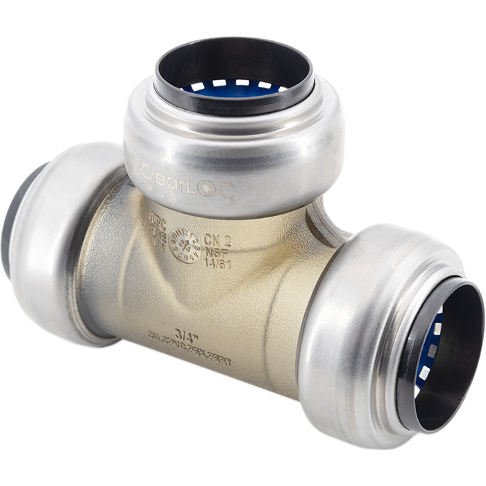Legend Valves 457-186 3/4" ClearLOC Removable Push-Fit Tee