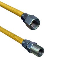 Jones Stephens G71169 5/8" OD (1/2" ID) X 60" Gas Connector, Yellow Coated Corrugated Stainless Steel, 1/2" FIP X 1/2" MIP