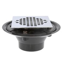 Jones Stephens D51012 3" Heavy Duty ABS Drain Base with 3-1/2" Metal Spud and 5" Polished Brass Strainer