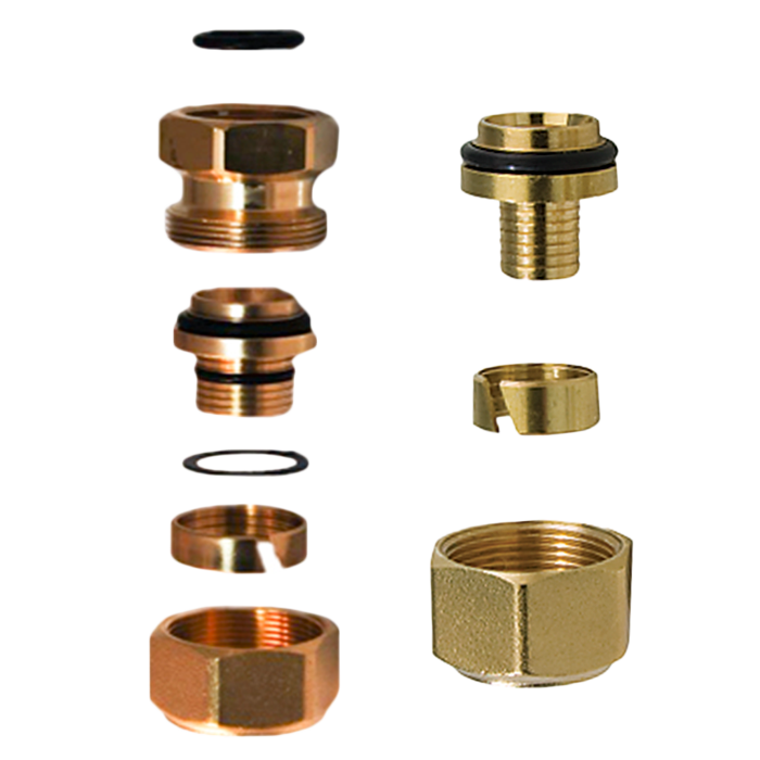 Legend Valves 800-144C 5/8" Composite Tube Connector, Pair; for M-8000 & M-8200 Brass Manifolds