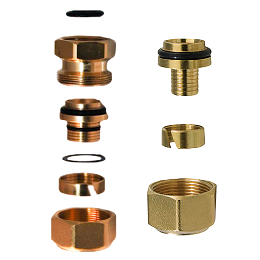 Legend Valves 800-145C 3/4" Composite Tube Connector, Pair; for M-8000 & M-8200 Brass Manifolds