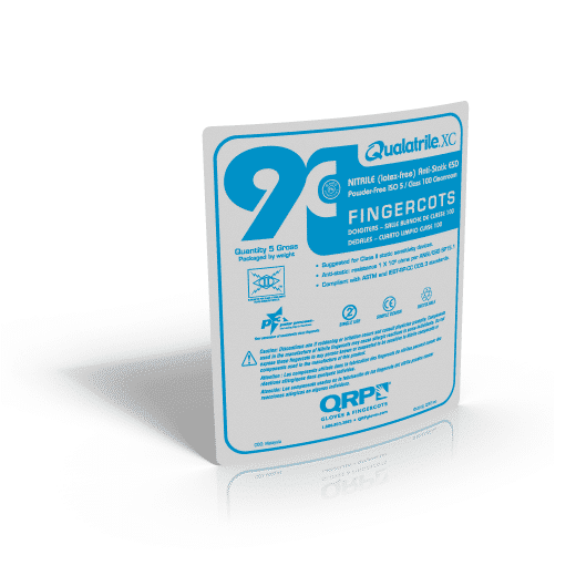 SOS Cleanroom 9C-XL (Case) QRP 9C Anti-Static Cleanroom Nitrile Finger Cots (ISO 5) (Class II ESD) (White) - Case