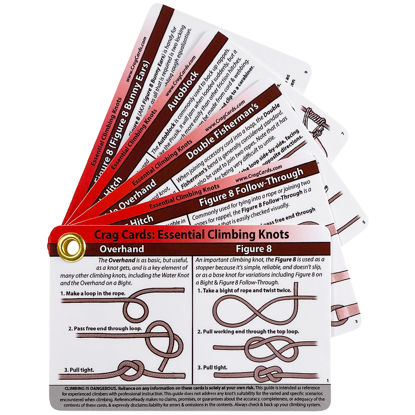 Paradise Clay RFR001 Crag Cards: Essential Climbing Knots - Book