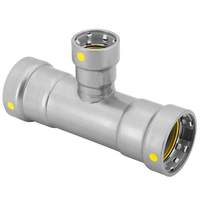 Legend Valves 441-424P 1" x 1" x 1/2" LegendPressCSG Carbon Steel Gas Reducing Tee