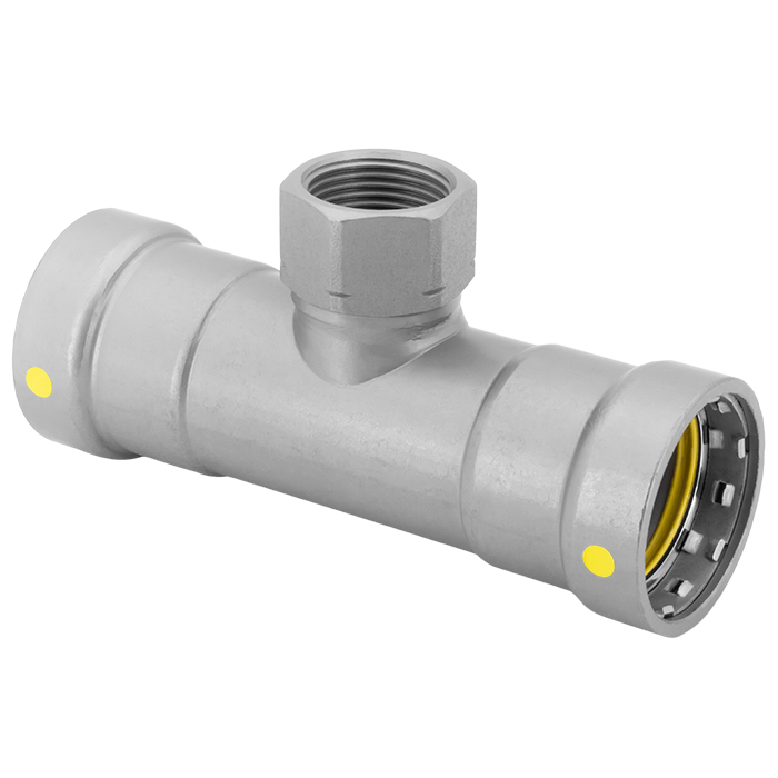 Legend Valves 441-442P 3/4" LegendPressCSG Carbon Steel Gas FNPT Tee