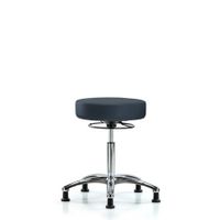 Blue Ridge Ergonomics VMBSO-RG-NF-RC-8822 Rutledge Vinyl Stool without Back - Medium Bench Height with Casters in Storm Supernova™ Vinyl