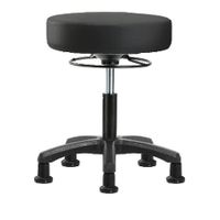 Blue Ridge Ergonomics VDHMS-RG-RG-8822 Vinyl Mini-Stool - Desk Height with Stationary Glides in Storm Supernova™ Vinyl