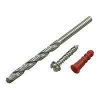 Jones Stephens A33002 Anchor Bolt Kit - Anchors, #10 x 1-1/4" Hex Head Screws, 1/4" Drill Bit