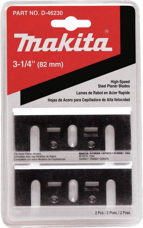 Makita D-46230 3‘1/4" Planer Blade, High‘Speed Steel, 2/pk