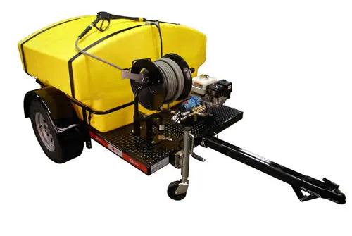 CAM Spray 25006HT Deluxe Trailer Mounted Gas Powered 3 gpm, 2500 psi Powered Cold Water Pressure Washer