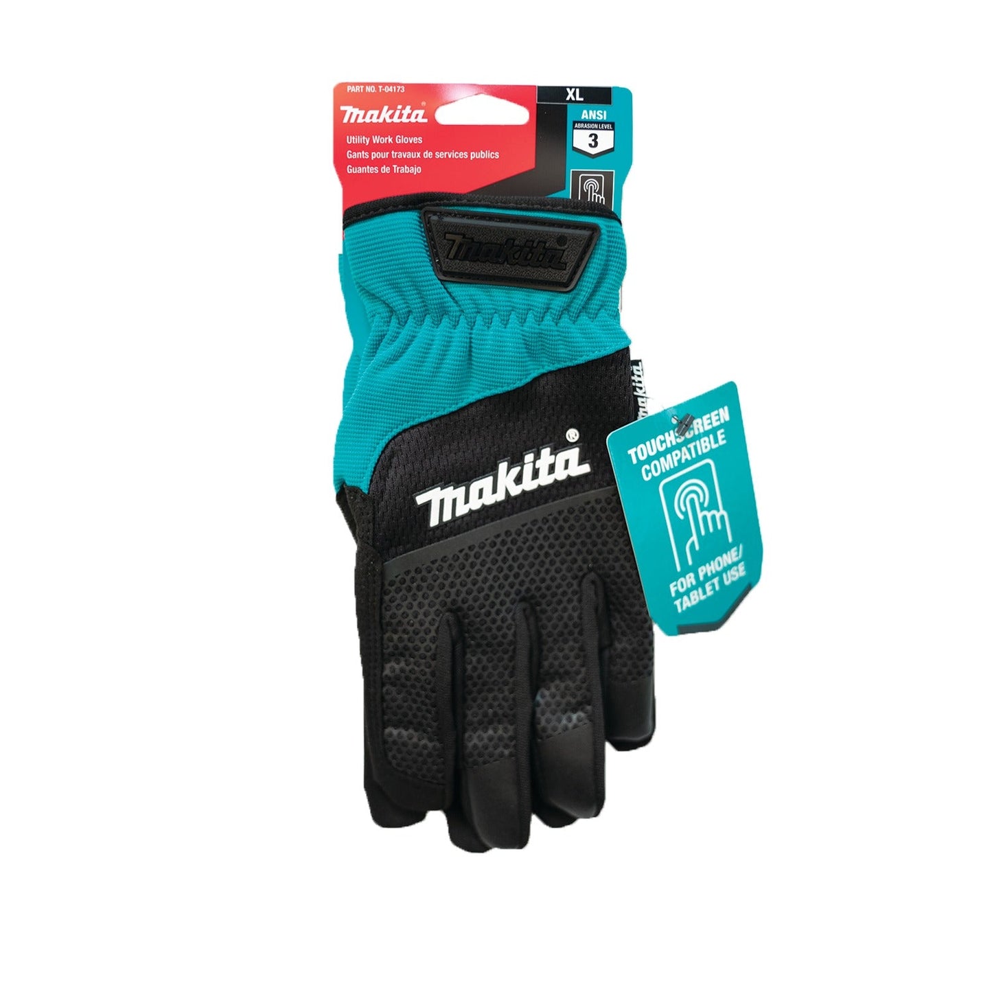 Makita T-04173 Open Cuff Flexible Protection Utility Work Gloves (X‘Large)