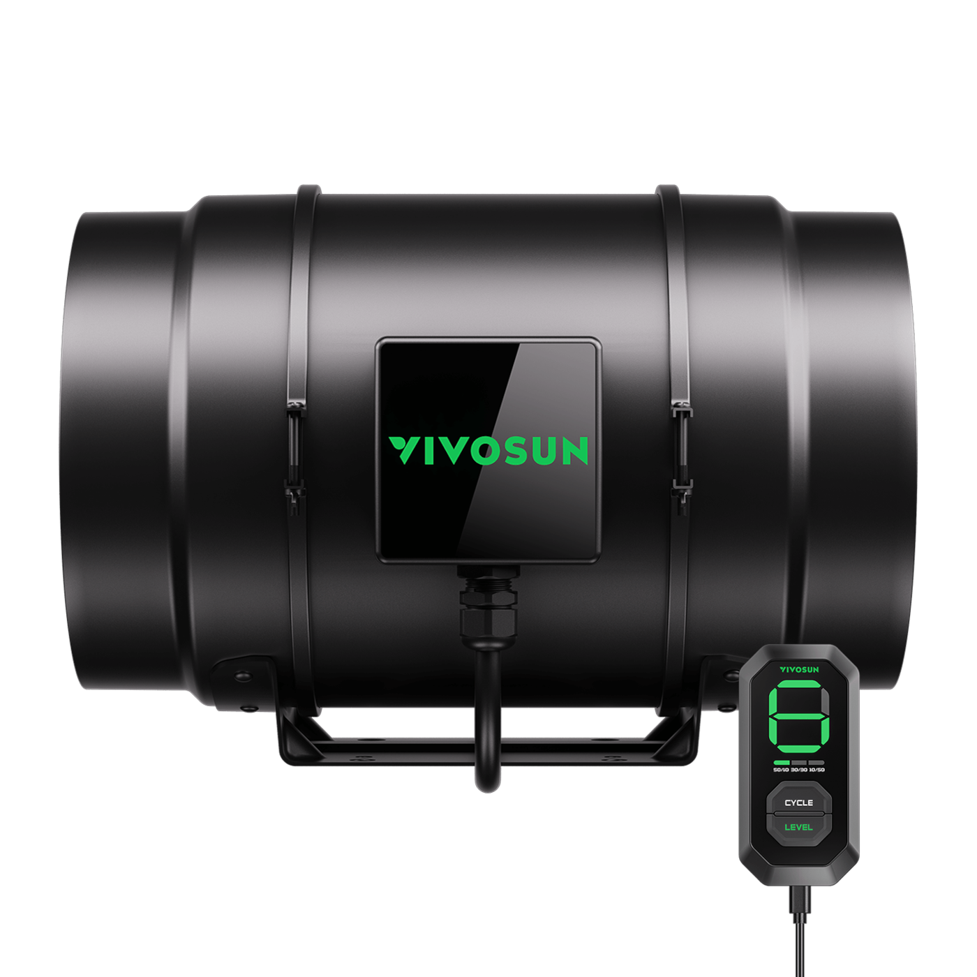 Vivosun AeroZesh G8 Inline Fan 8' with E12 Speed Controller, PWM-Controlled EC Fan for Grow Tent Ventilation