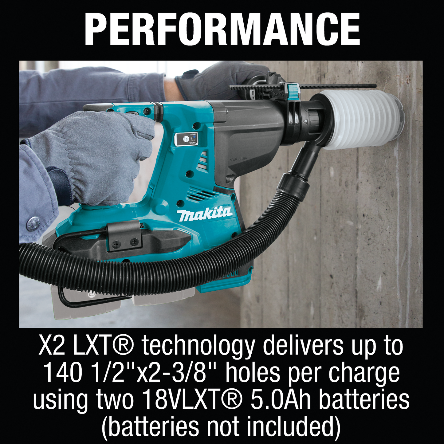 Makita XRH11Z 36V (18V X2) LXT® Brushless 1‘1/8" SDS‘PLUS AVT® Rotary Hammer, AFT®, AWS® Capable, Tool Only