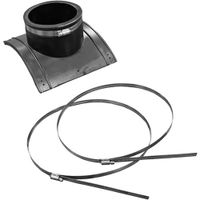 Jones Stephens S26002 Flexible PVC Saddle Tee, 6" Plastic - 12" Clay Saddle x 6" Sch. 40 Cast Iron or SDR35 Inlet