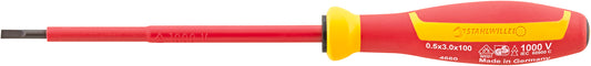 Stahlwille 46603035 4660 VDE 3 0,6X 3,5X100 VDE SCHLITZSCHRAUBENDREHER MIT DRALL-GRIFF Vde Electrician'S Slotted Screwdriver Drall+