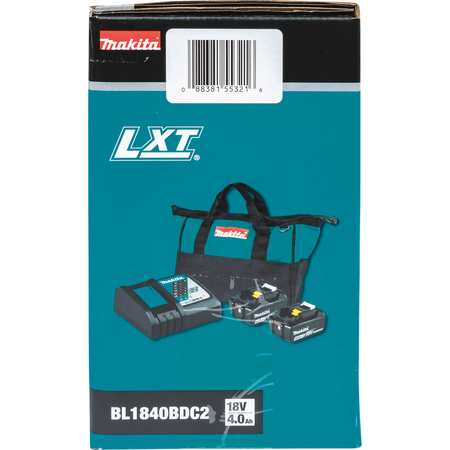 Makita BL1840BDC2 18V LXT® Lithium‘Ion Battery and Rapid Optimum Charger Starter Pack (4.0Ah)