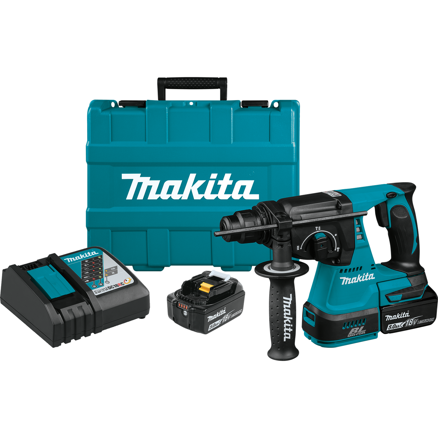 Makita XRH01T 18V LXT® Lithium‘Ion Brushless Cordless 1" SDS‘PLUS Rotary Hammer Kit (5.0Ah)