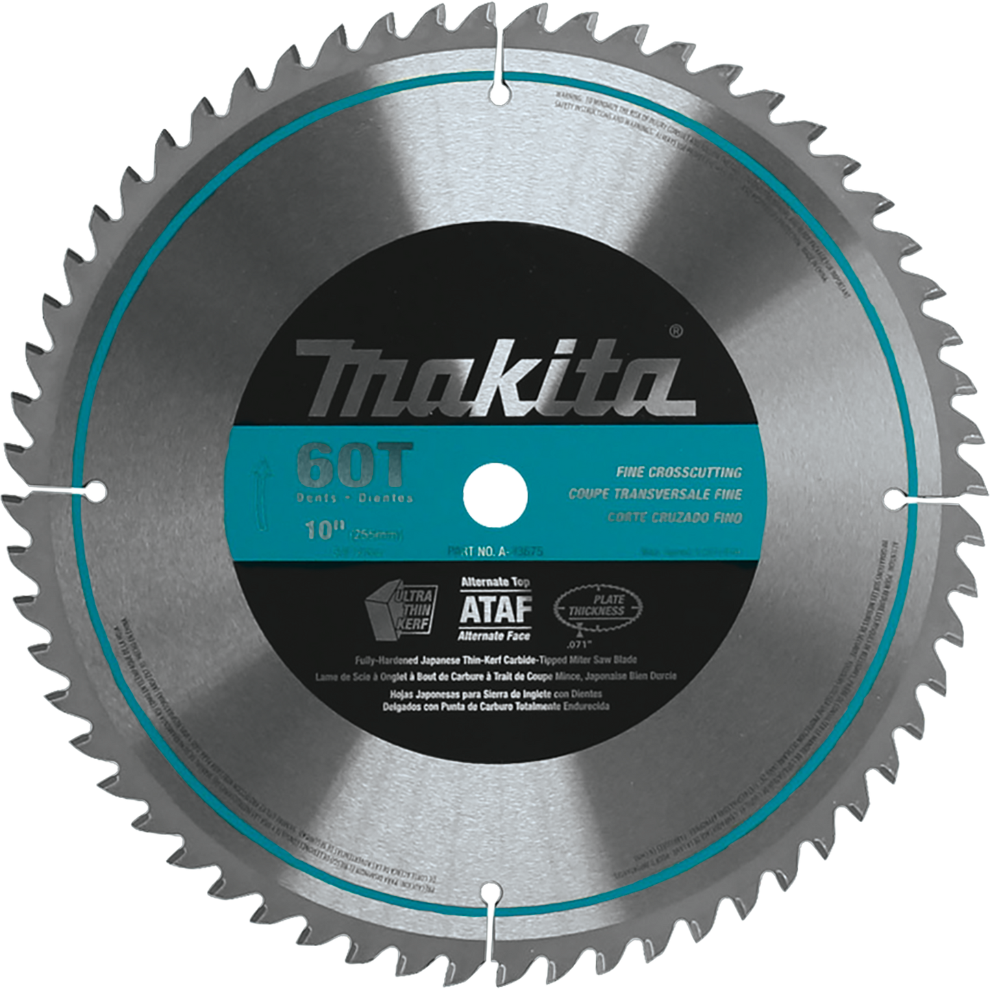 Makita A-93675 10" 60T Micro‘Polished Miter Saw Blade