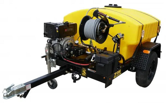 CAM Spray P00667 Trailer Mounted Diesel Powered 4.5 gpm, 4000 psi Cold Water Pressure Washer