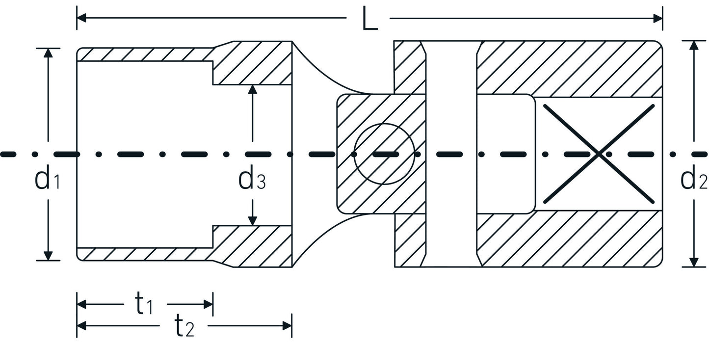 Stahlwille 1542020 402ASP 10 =5/16 Flex Sockets