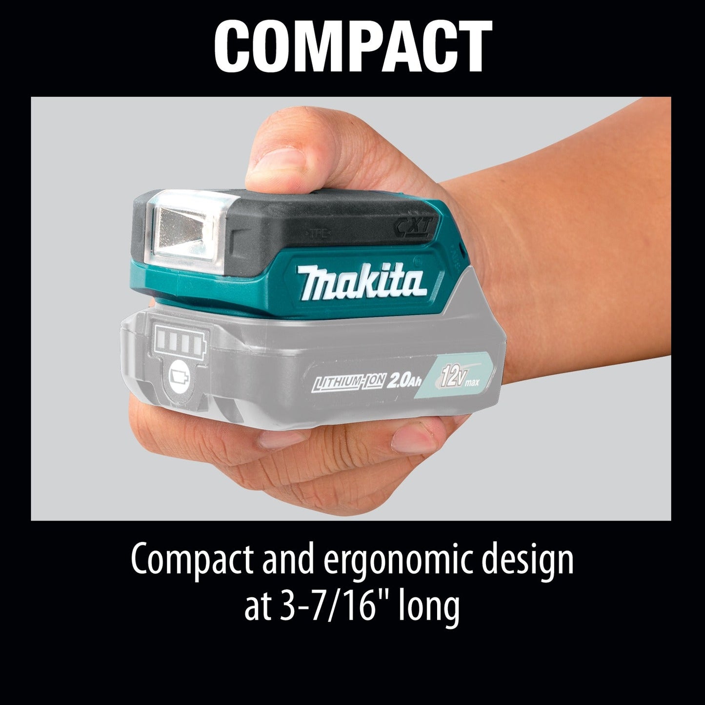 Makita ML103 12V max CXT® Lithium‘Ion Cordless L.E.D. Flashlight, Flashlight Only