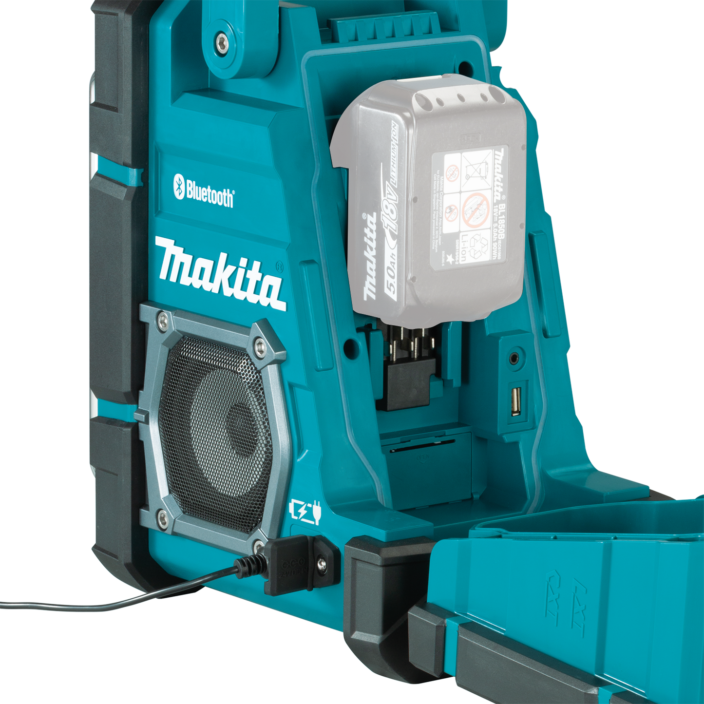 Makita XRM10 18V Lxt® / 12V Max Cxt® Lithiumion Cordless Bluetooth® Job Site Charger / Radio, Tool Only