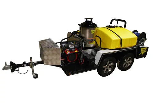 CAM Spray P00694 Deluxe Trailer Mounted Diesel Fired Gas Powered 5.5 gpm, 5000 psi Hot Water Pressure Washer