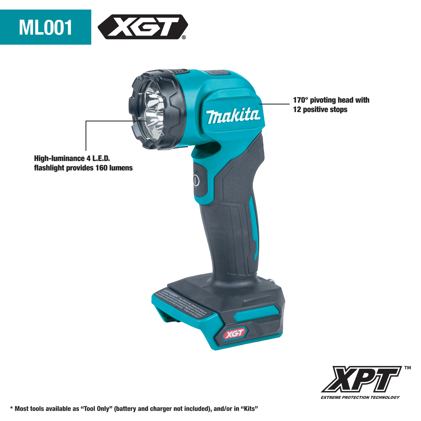 Makita GT400M1D1 40V max XGT® Brushless Cordless 4‘Pc. Combo Kit (2.5Ah/4.0Ah)