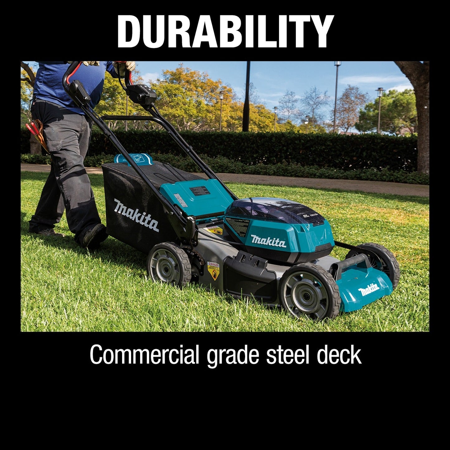 Makita XML08PT1 36V (18V X2) LXT® Brushless 21" Self‘Propelled Commercial Lawn Mower Kit with 4 Batteries (5.0Ah)