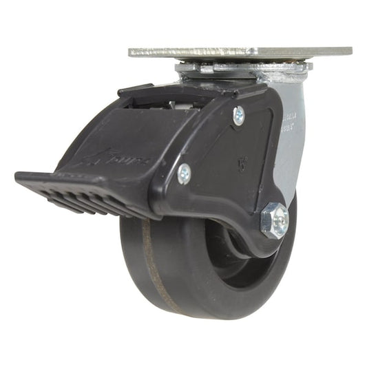 Vestil CST-VE-5X2PH-SWTB Phenolic Swivel With Total Brake Caster 5 In. Diameter x 2 In. Width 1000 Lb. Capacity Black