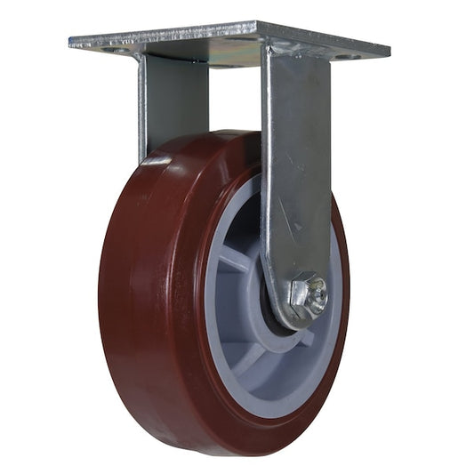Vestil CST-VE-6X2PUP-R Polyurethane Rigid Caster 6 In. Diameter x 2 In. Width 720 Lb. Capacity Maroon/Gray