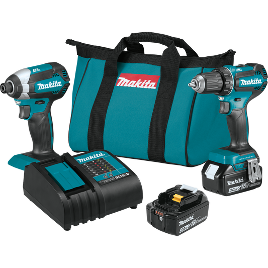 Makita XT281S 18V LXT® Lithium‘Ion Brushless Cordless 2‘Pc. Combo Kit (3.0Ah)