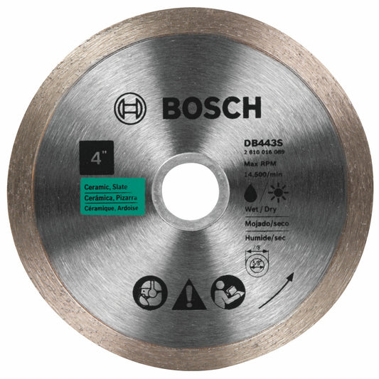 Bosch DB443S 4" Continuous Rim Diamond Blade