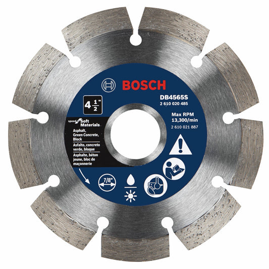 Bosch DB4565S 4.5" Seg Dia Blade For Soft Mat