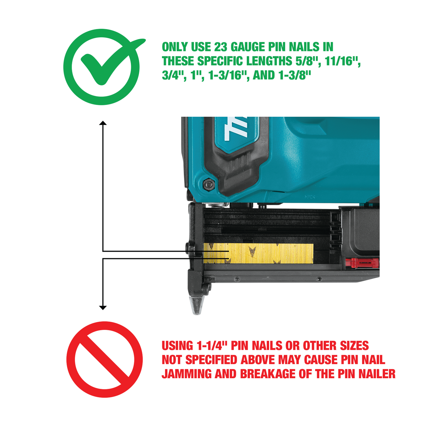 Makita XTP02Z 18V Lxt® Lithiumion Cordless 13/8" Pin Nailer, Tool Only