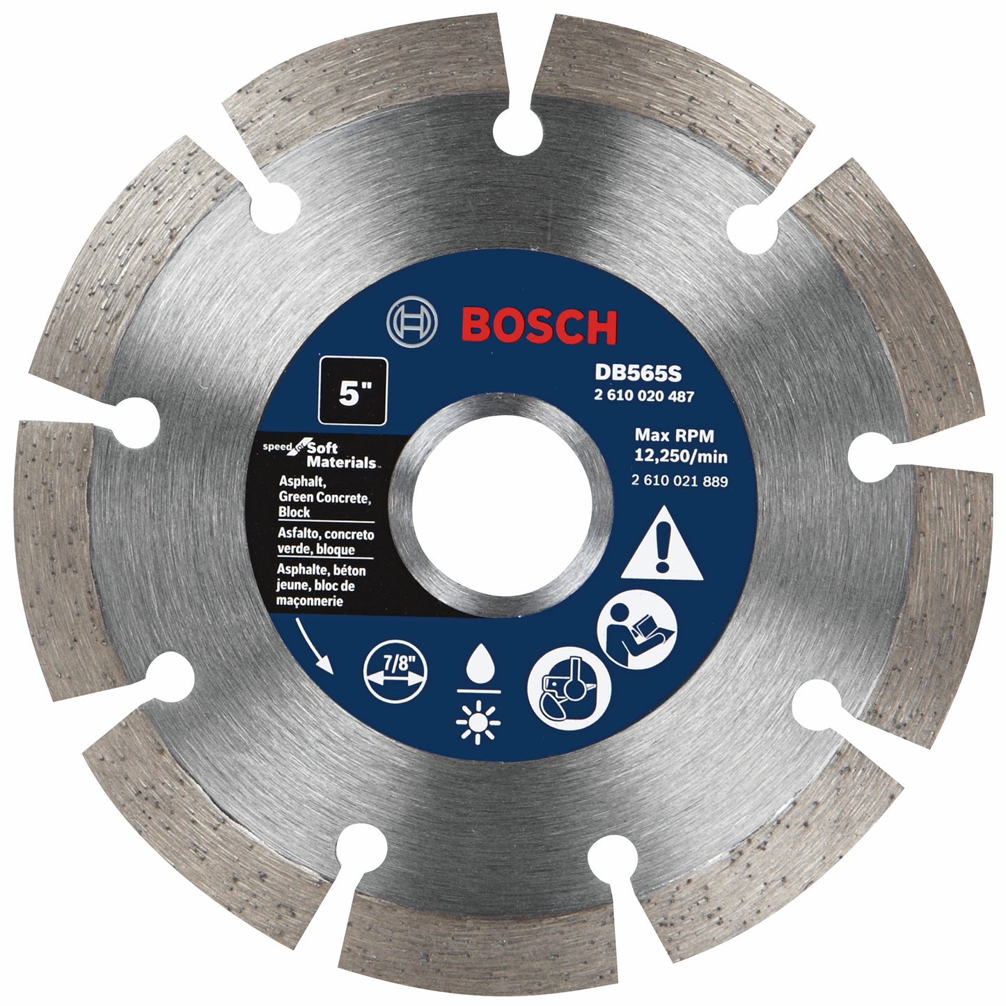 Bosch DB565S 5" Seg Dia Blade For Soft Mat