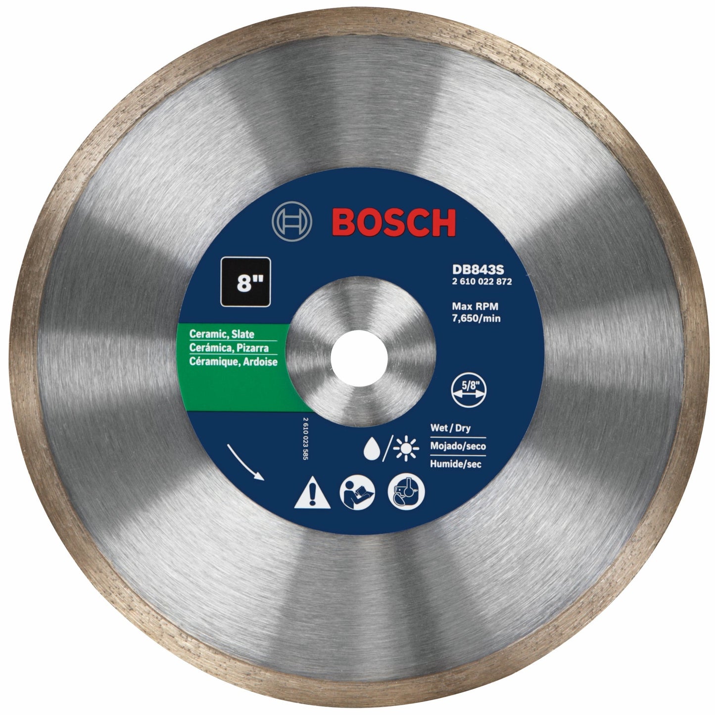 Bosch DB843S 8" Continuous Rim Diamond Blade