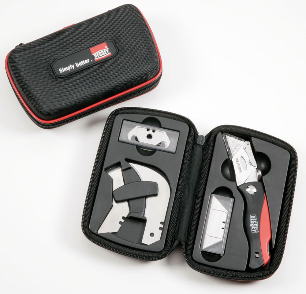 Bessey DBKPHSET Folding utility knife set – ABS comfort grip handle