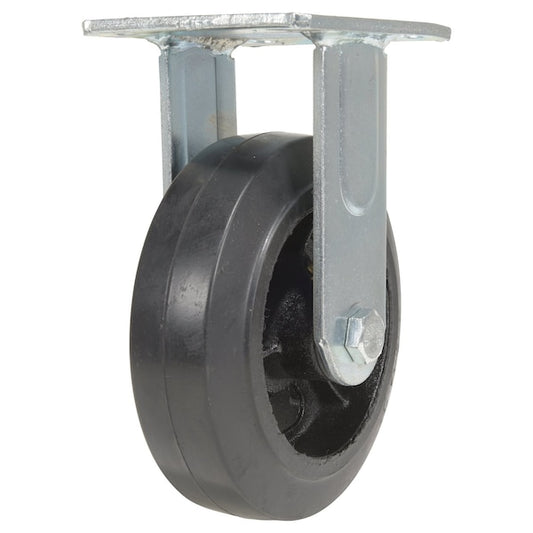 Vestil CST-VE-6X2MR-R Rubber Rigid Caster 6 In. Diameter 2 In. Width 507 Lb. Capacity Black
