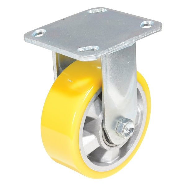 Vestil CST-PY-5X2PUA-R Polyurethane Rigid Caster 5 In. Diameter x 2 In. Width 595 Lb. Capacity Yellow/Gray