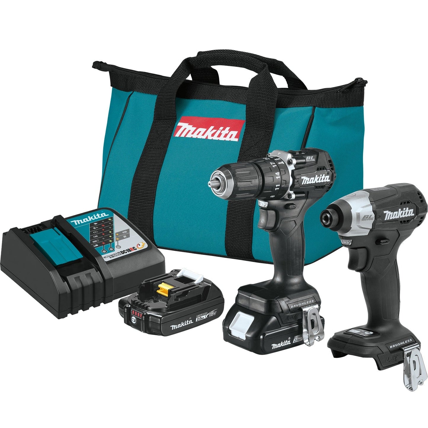 Makita CX205RB 18V LXT® Lithium‘Ion Sub‘Compact Brushless Cordless 2‘Pc. Combo Kit (2.0Ah)