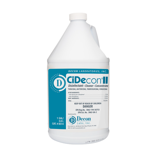 SOS Cleanroom CiDecon II 8514 Phenolic Disinfectant pH High-Concentration (1 Gallon, 4/Case)