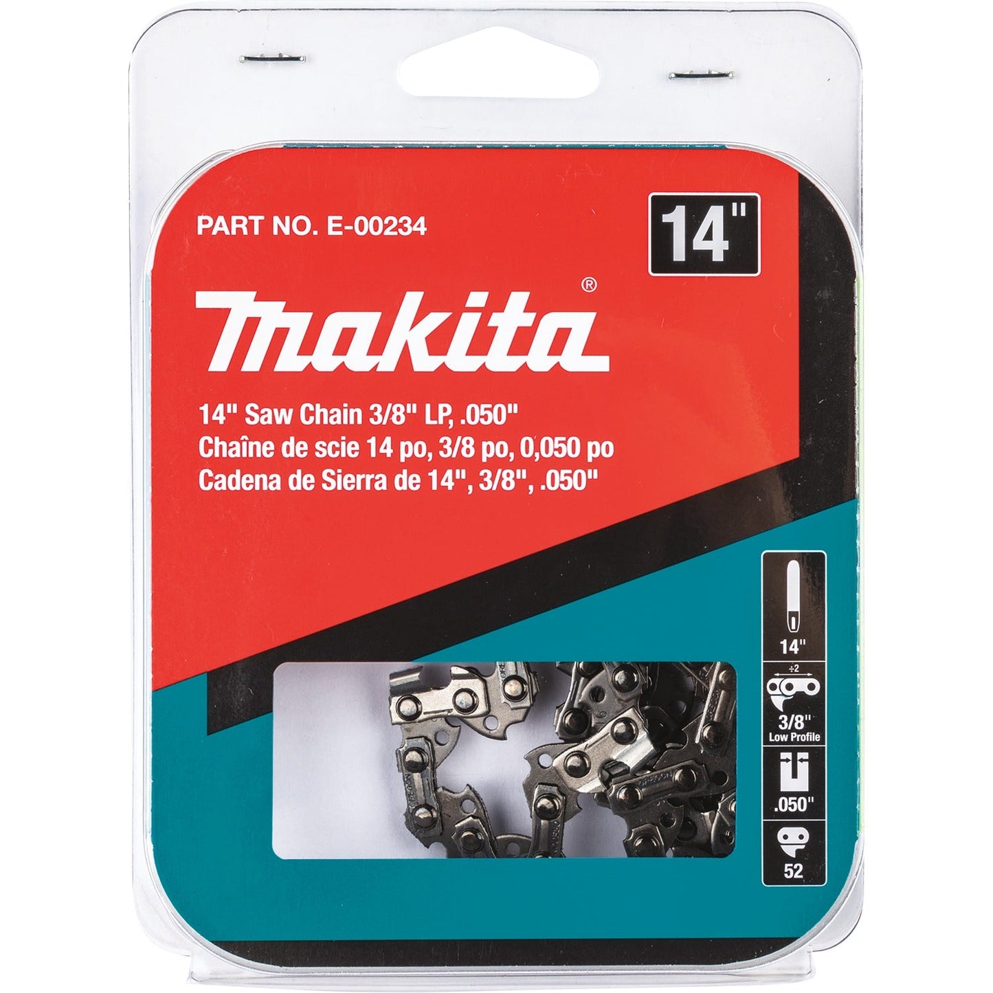 Makita E-00234 14" Saw Chain, 3/8" LP, .050"