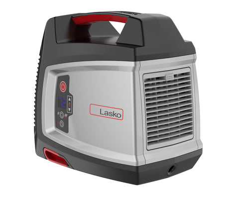 Lasko CU12510 1500W Elite Collection Ceramic Utility Space Heater with Timer, Silver/Black