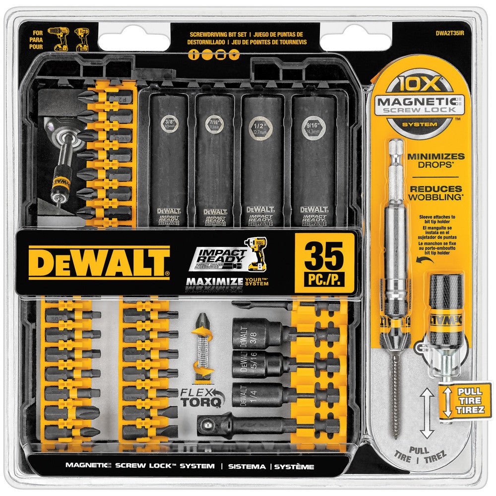 Dewalt DWA2T35IR Flextorq® Impact Ready 35-Pc Screwdriving Bit Sets