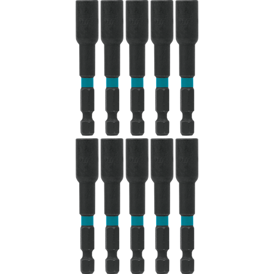 Makita A-97128 ImpactX, 1/4³ x 2‘9/16³ Magnetic Nut Driver, 10/pk, Bulk