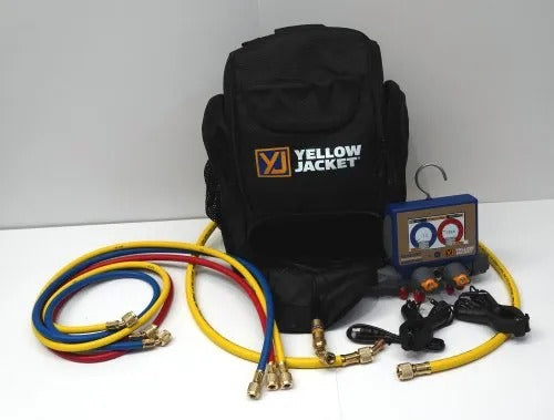 Yellow Jacket 40875 TITAN Digital Manifold 4-Valve with Ball Valve and 5/16" Hoses (P51-870)