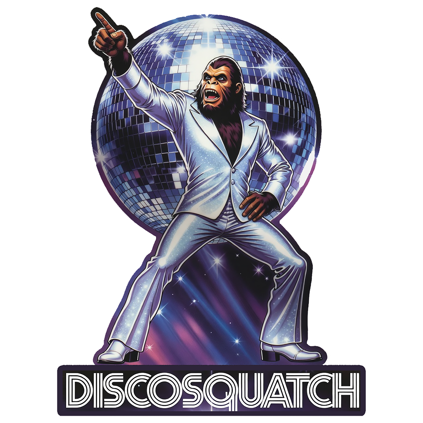 Paradise Clay IHS-10P-101 DiscoSquatch V3 - Vinyl Sticker (10 Pack)