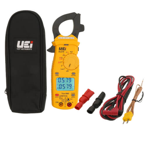 UEI Test DL579 True-RMS Dual Display 600A HVAC/R Clamp Meter w/ Temperature & Capacitance